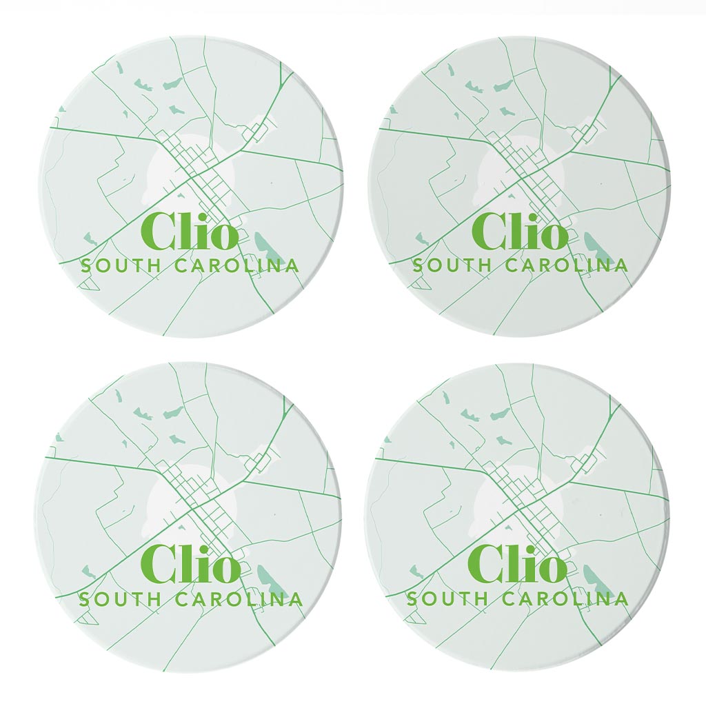 Bright Modern Green Map Clio SC | 4x4