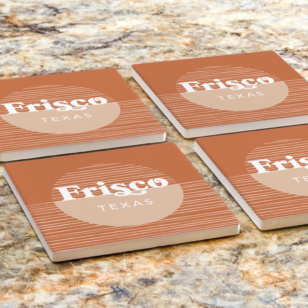 Vintage Groove Half Circle Lines Texas Frisco