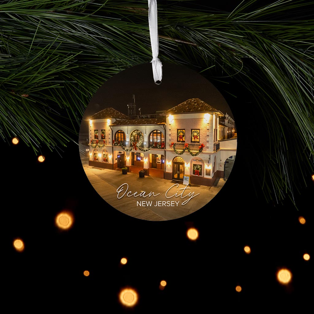 OCNJ Music Pier Christmas Ornament| Wood Ornament | Eaches | Min 6