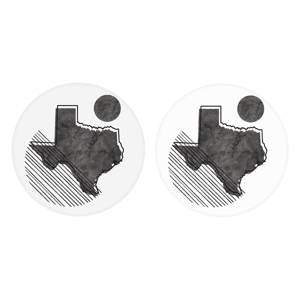 Black and White Geometric on White Texas