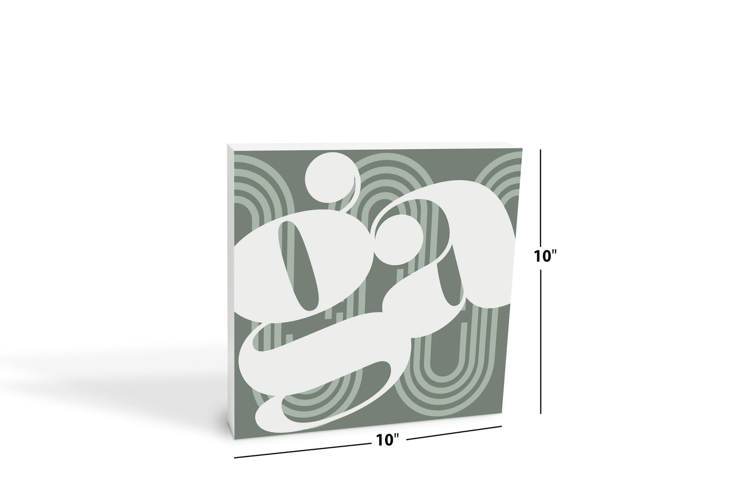 Vintage Groove Green Wave Lines Georgia Ga | Wood Block | Eaches | Min 2