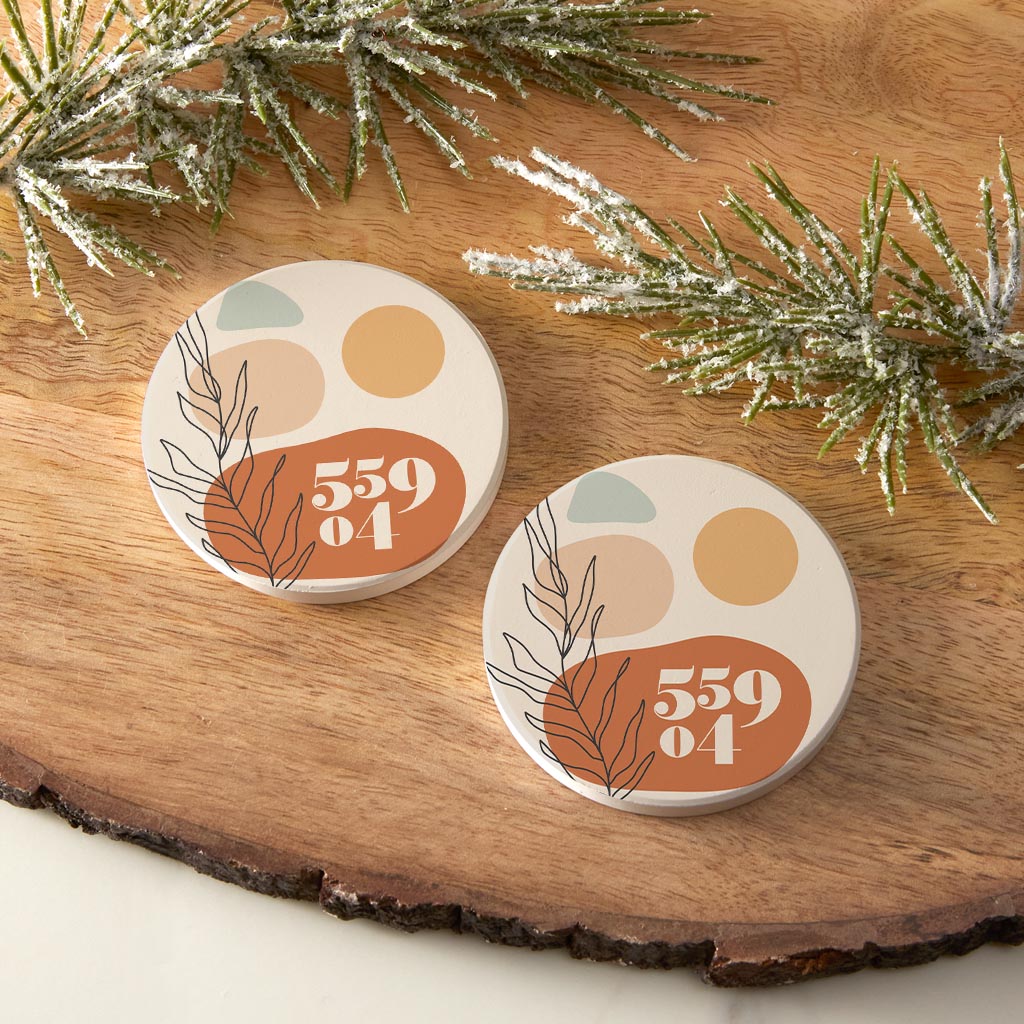 Vintage Groove Zip Minnesota | Absorbent Car Coasters | Set of 2 | Min 4
