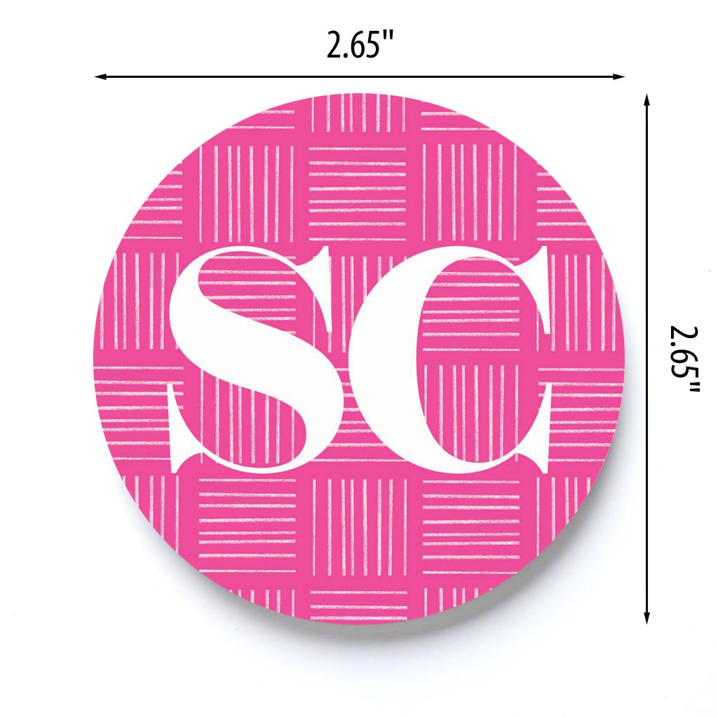 Bright Modern Abbreviated Pink South Carolina | 2.65x2.65