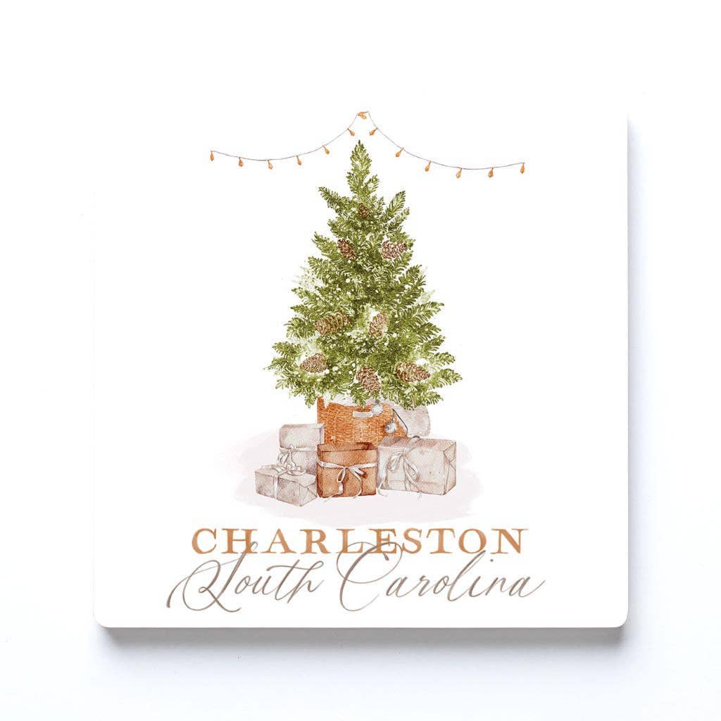 Coaster, Custom City State, Christmas Decor, Souvenir Gift
