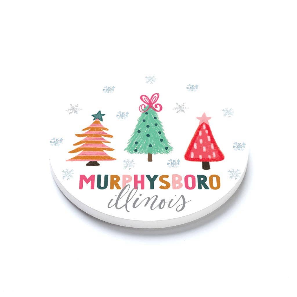 Round Coaster, Whimsical Christmas, Decor, Custom Gifts
