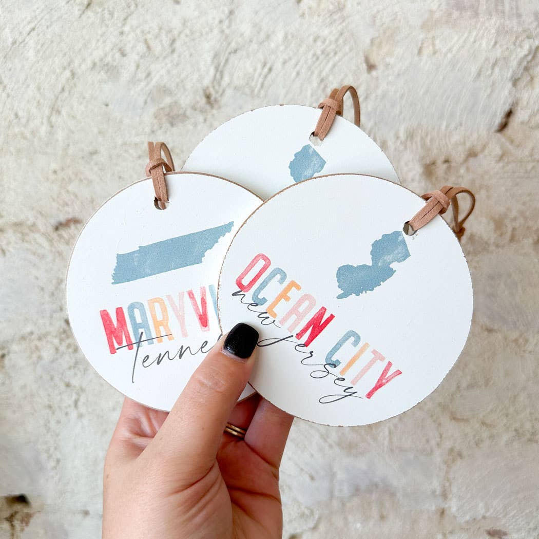 Custom Ornament, Customizable, Namedrop, Souvenir, Hometown