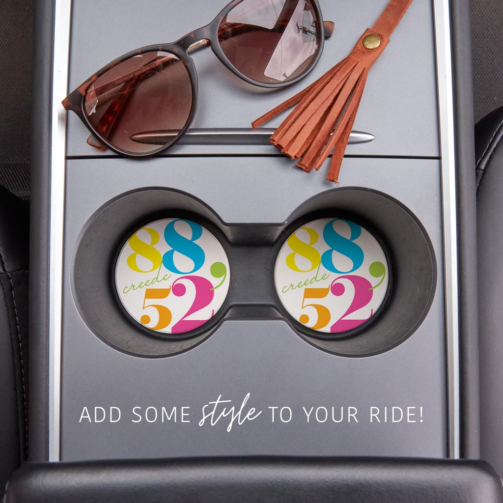 Bright Modern Color Block Colorado Creede | Absorbent Car Coasters | Set of 2 | Min 4