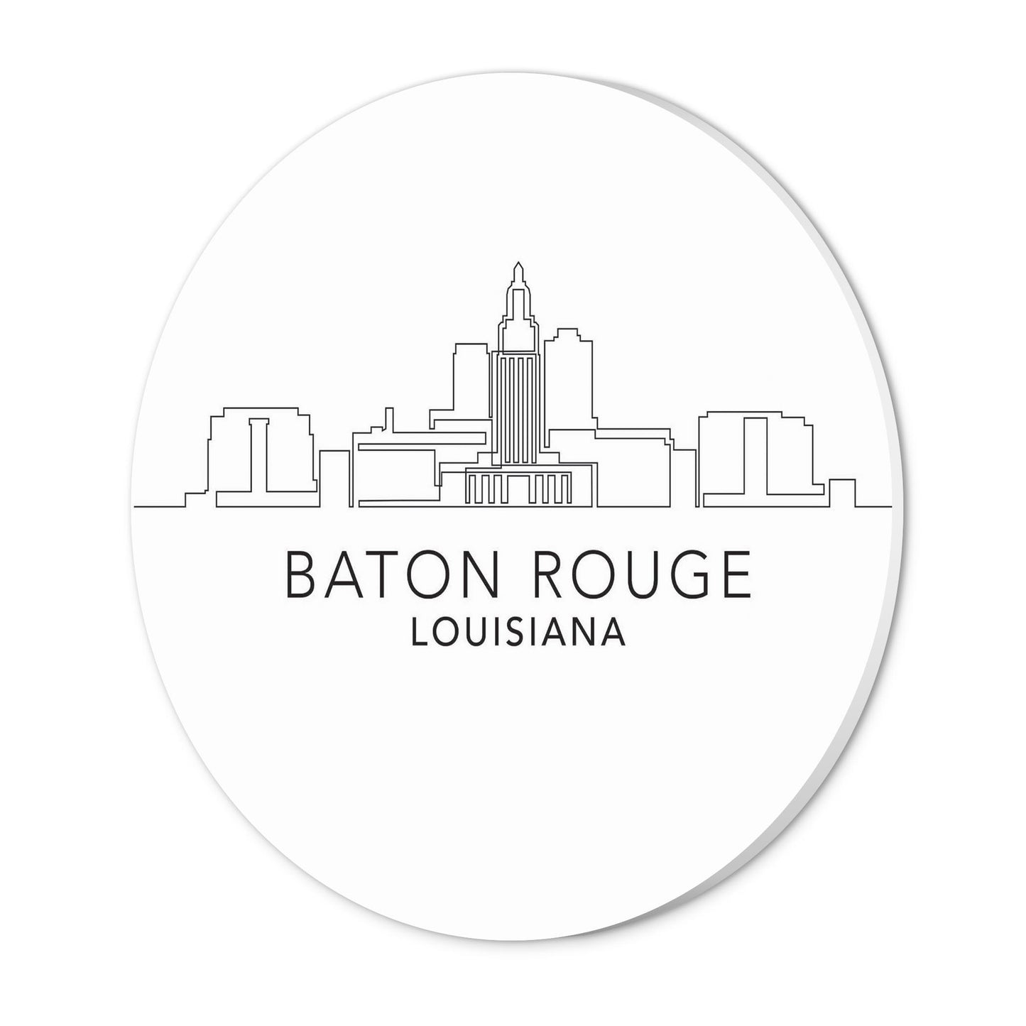 Minimalistic Baton Rouge Skyline | Wood Sign | Eaches | Min 1
