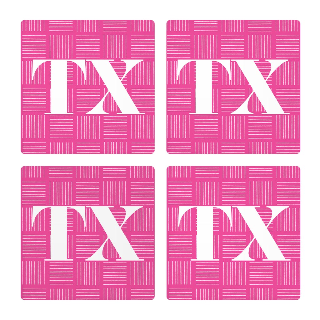Bright Modern Abbreviated on Pink Texas