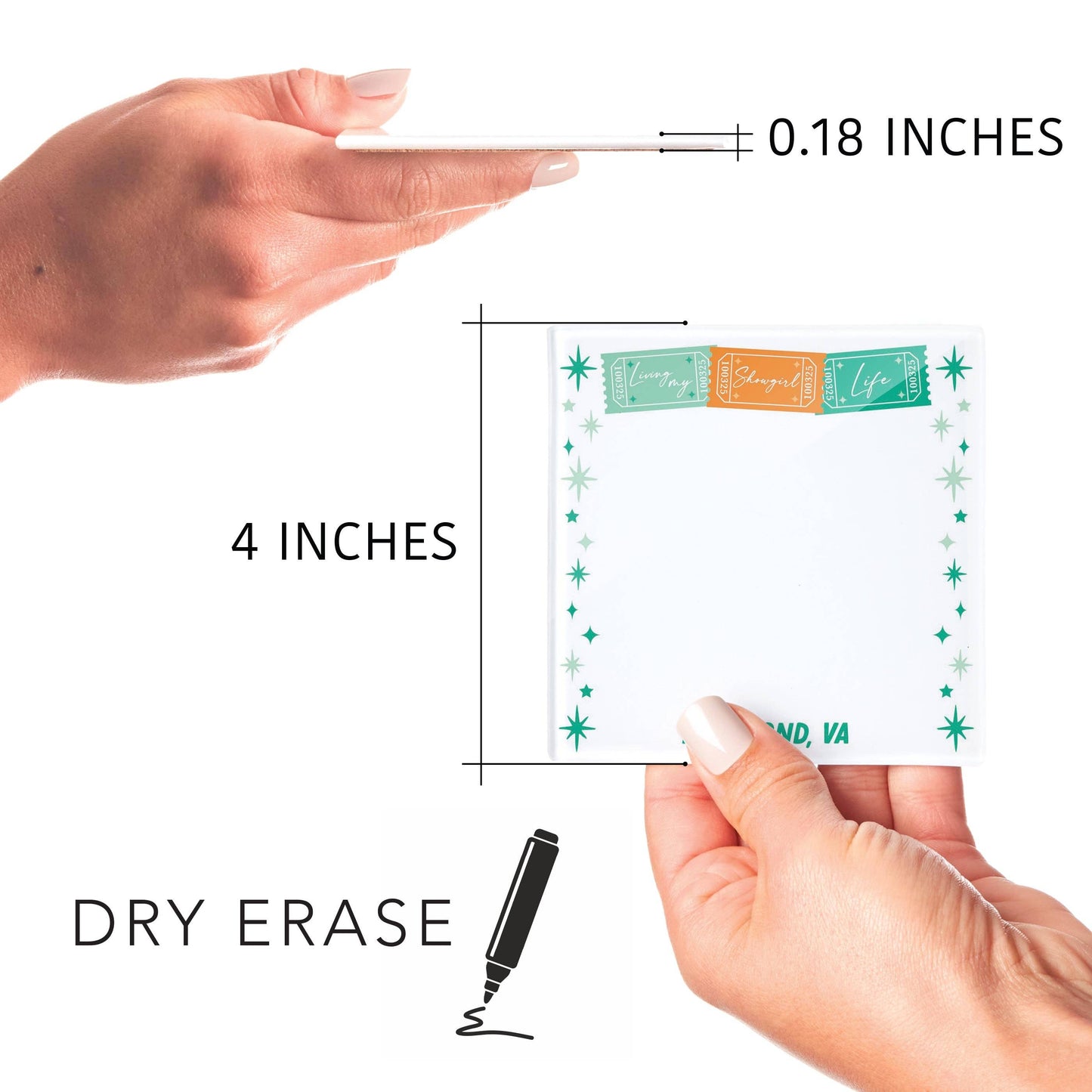 4x4 Clear Reminder Love Local-Love+Local Showgirl