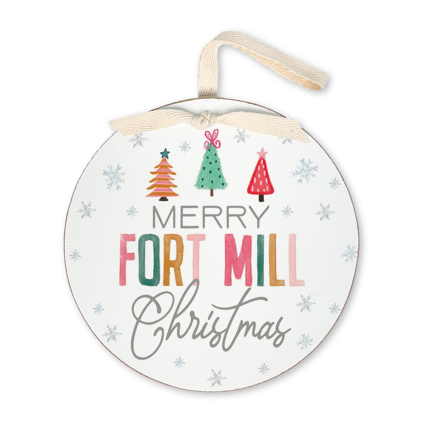 6" Round Ornament-Whimsy Wonderland Bright Fort Mill South Carolina