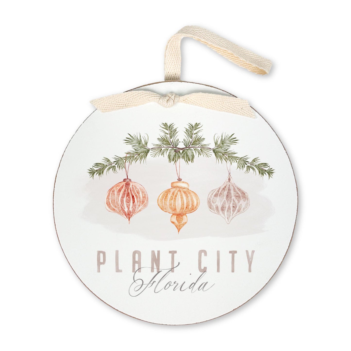 6" Round Ornament-Holiday Ornaments Plant City Florida
