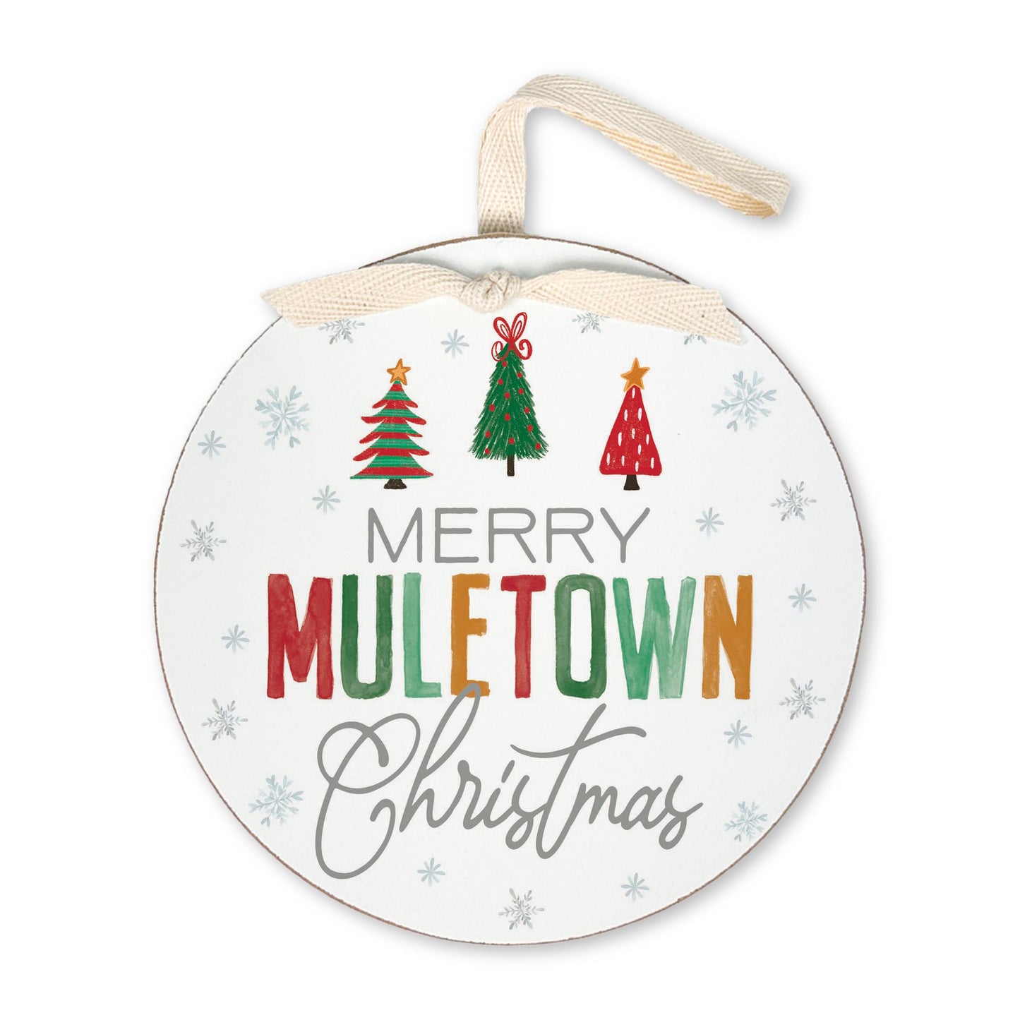 6" Round Ornament-Traditional Whimsy Wonderland Muletown Tennessee -0