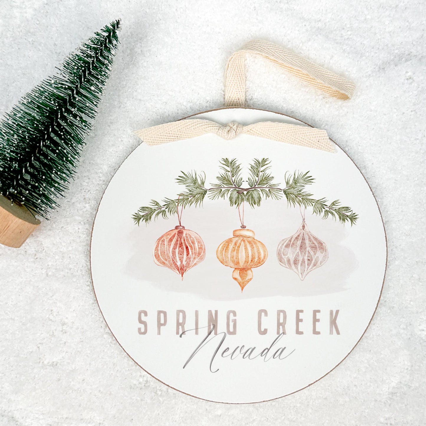 6" Round Ornament-Ornaments Spring Creek Nevada -1