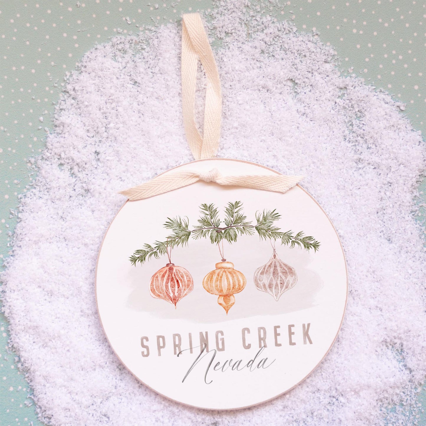 6" Round Ornament-Ornaments Spring Creek Nevada -2
