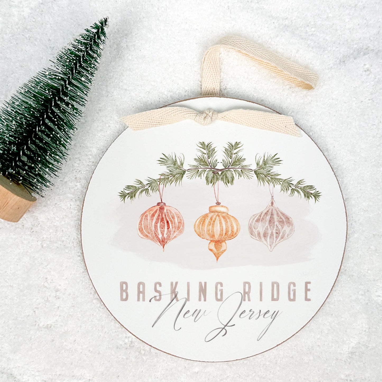 6" Round Ornament-Christmas Ornaments Basking Ridge New Jersey -1