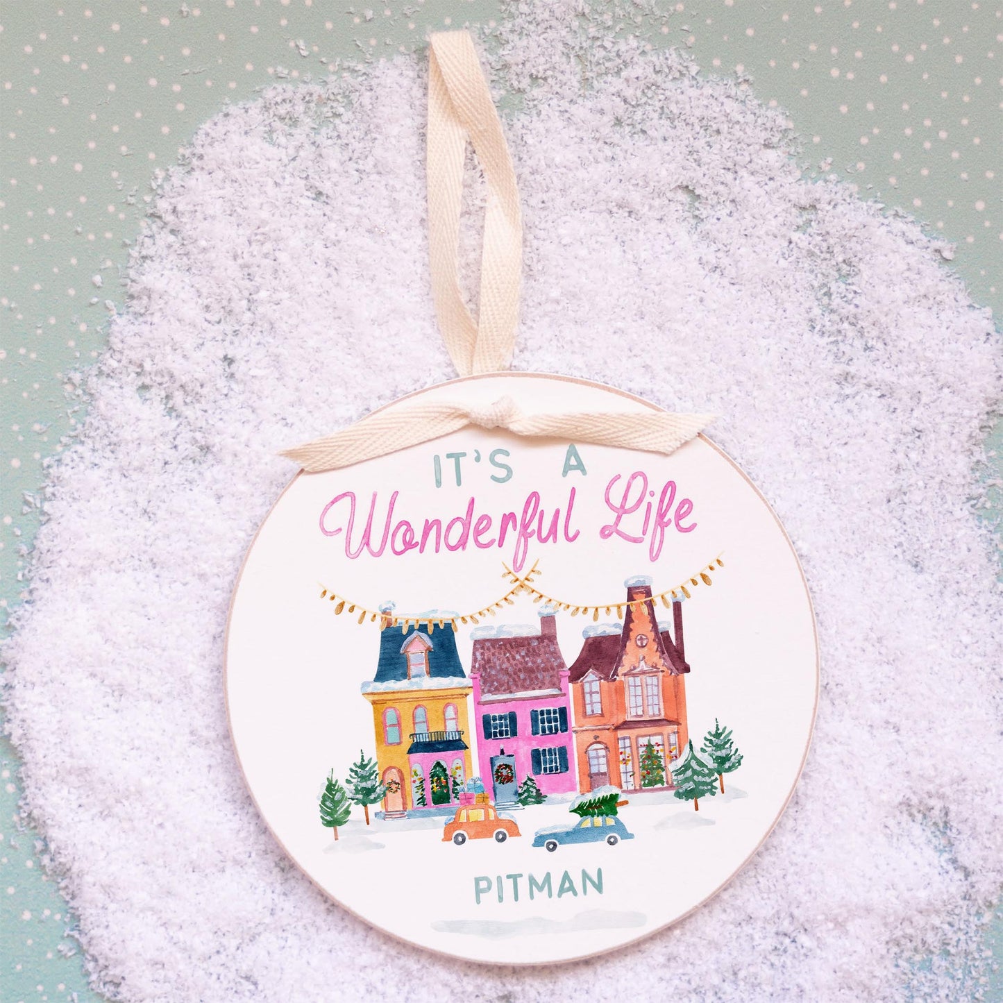6" Round Ornament-It's A Wonderful Life Pitman -2