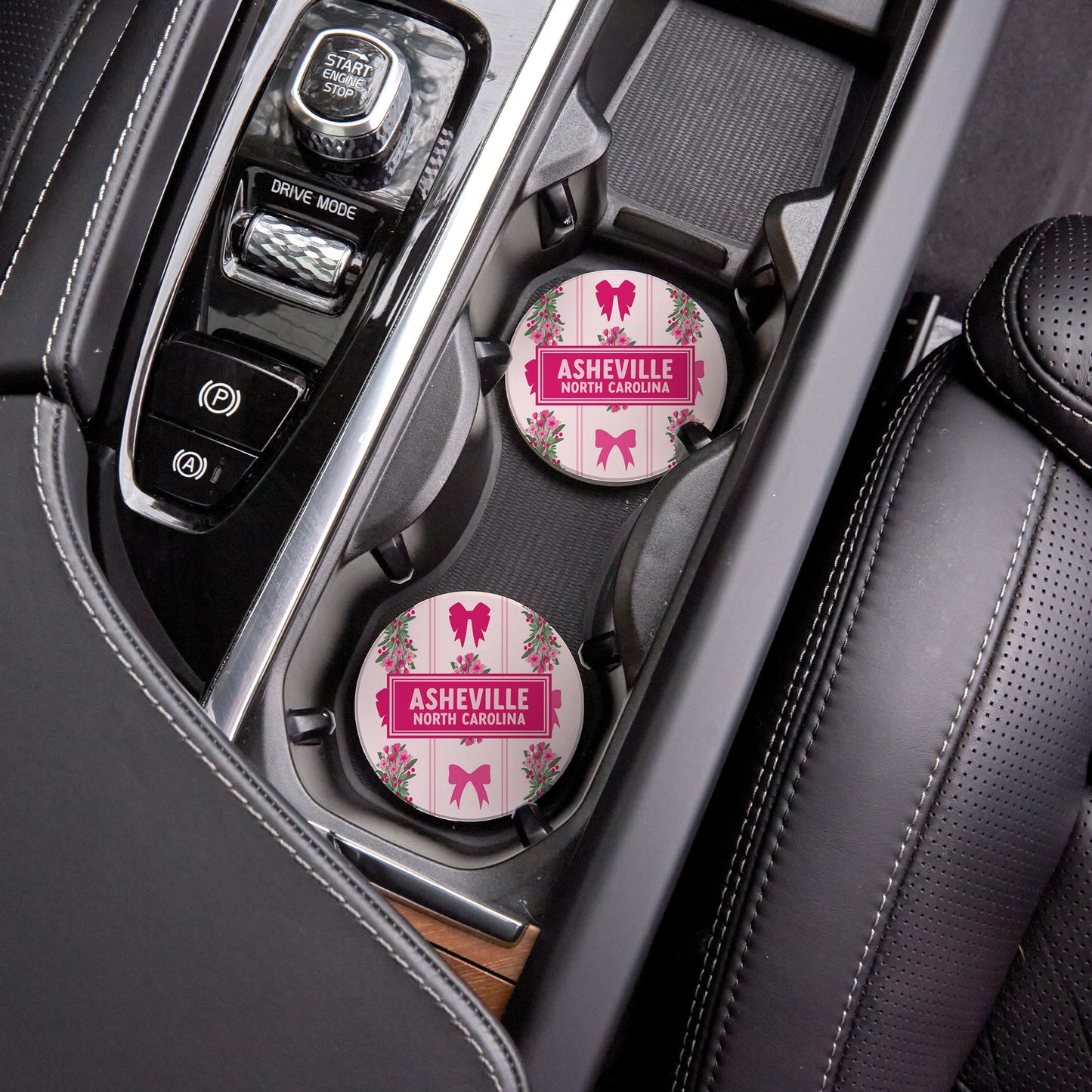 Car Coaster 2-Pack Love Local-Love+Local Bonita Bows -4