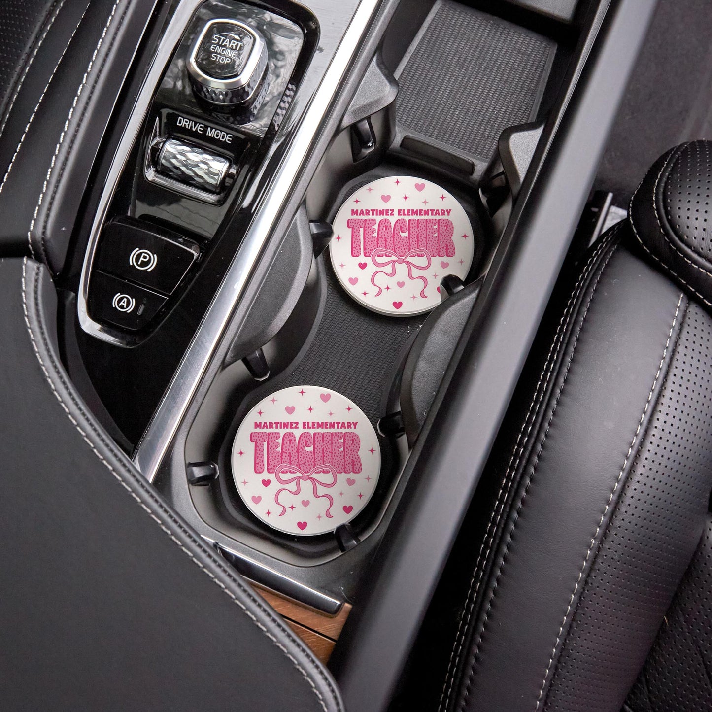 Car Coaster 2-Pack Love Local-Classroom Coquette Martinez Elementary -4