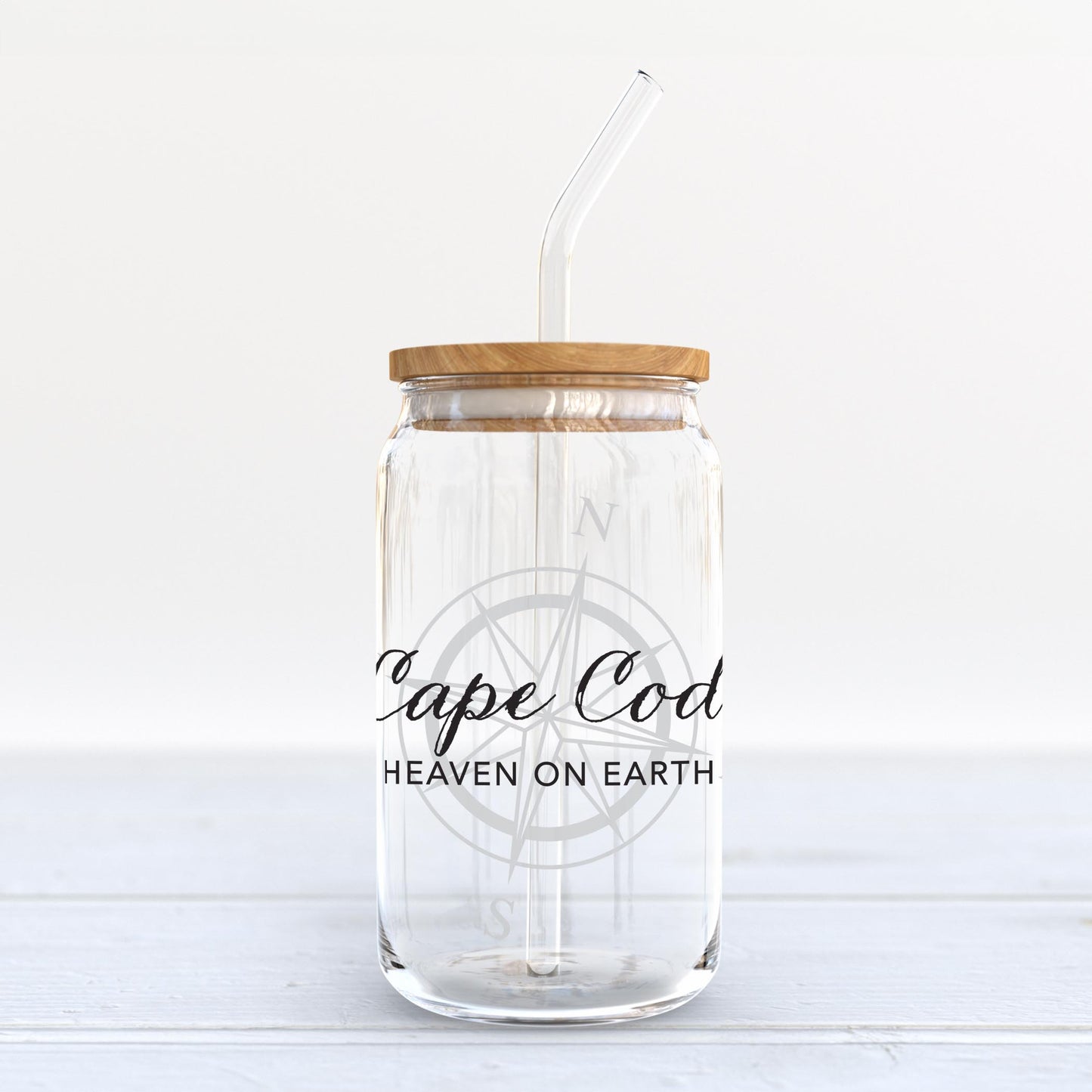 16oz Cold Brew Glass-Cape Cod Heaven On Earth