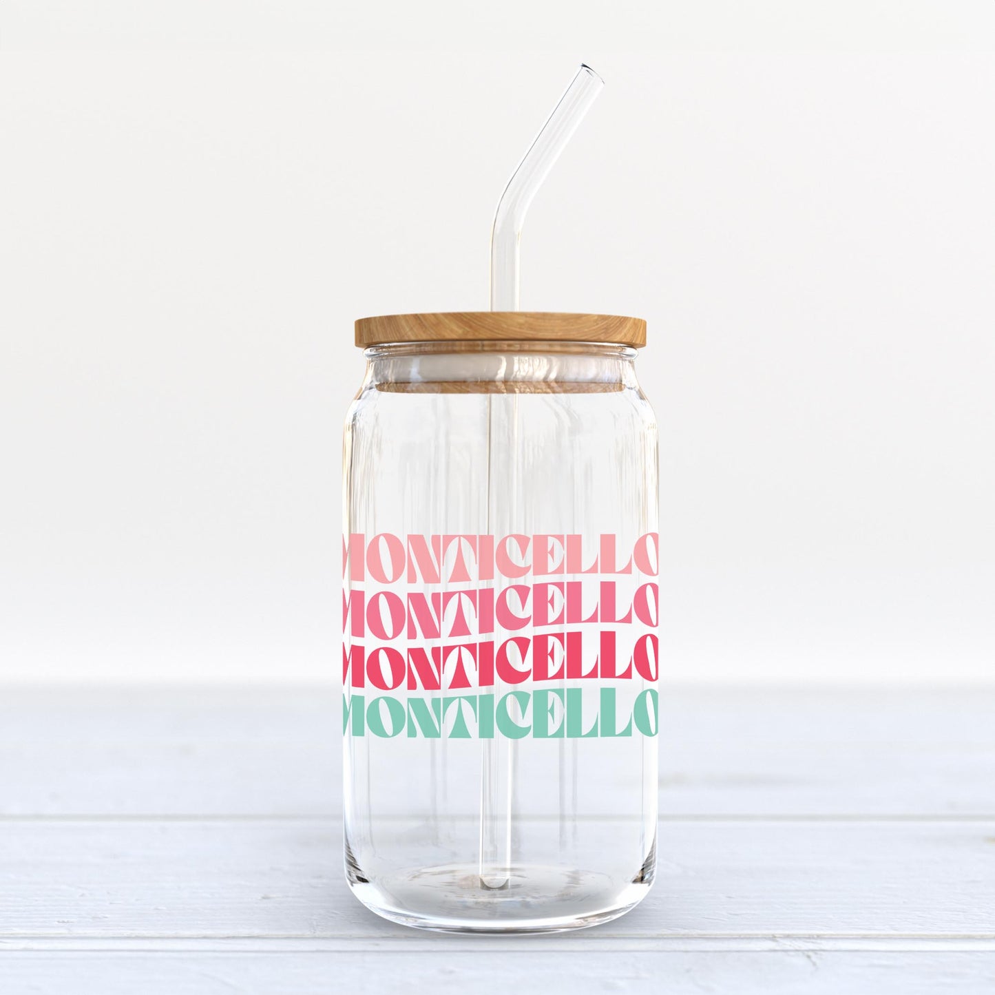 16oz Cold Brew Glass-Retro Wave Monticello Florida -3