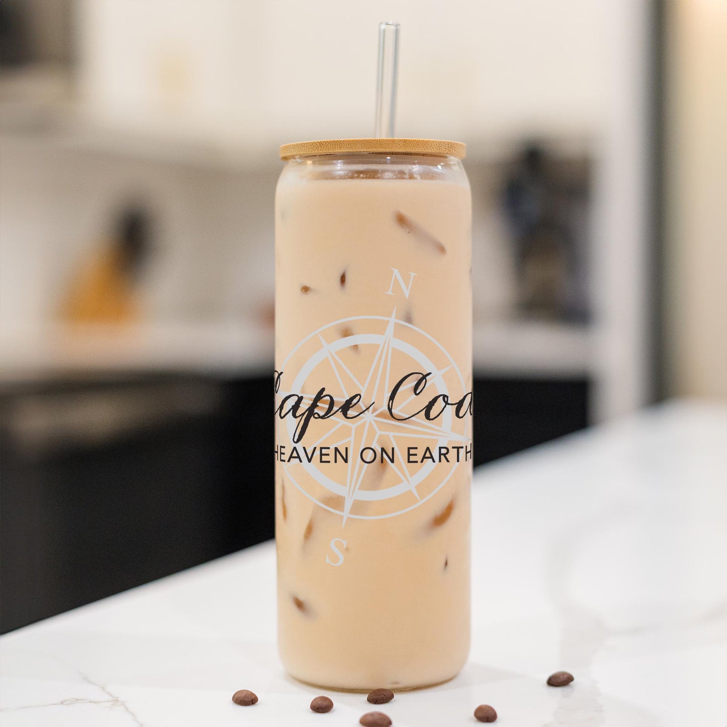 24oz Cold Brew Glass-Cape Cod Heaven On Earth