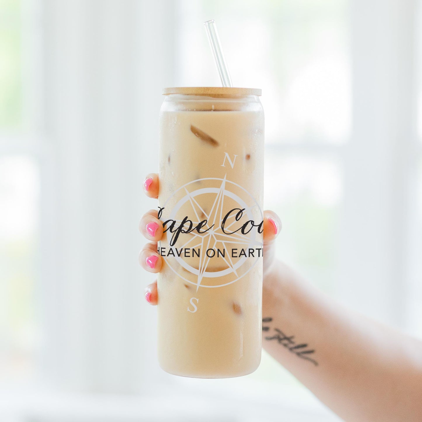 24oz Cold Brew Glass-Cape Cod Heaven On Earth