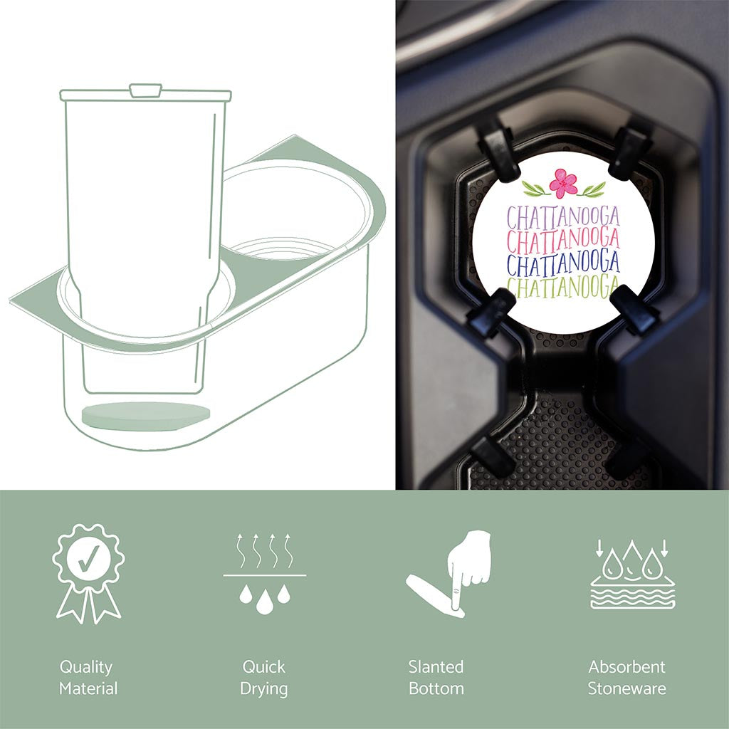 Car Coaster-Flower Wave City & State -4