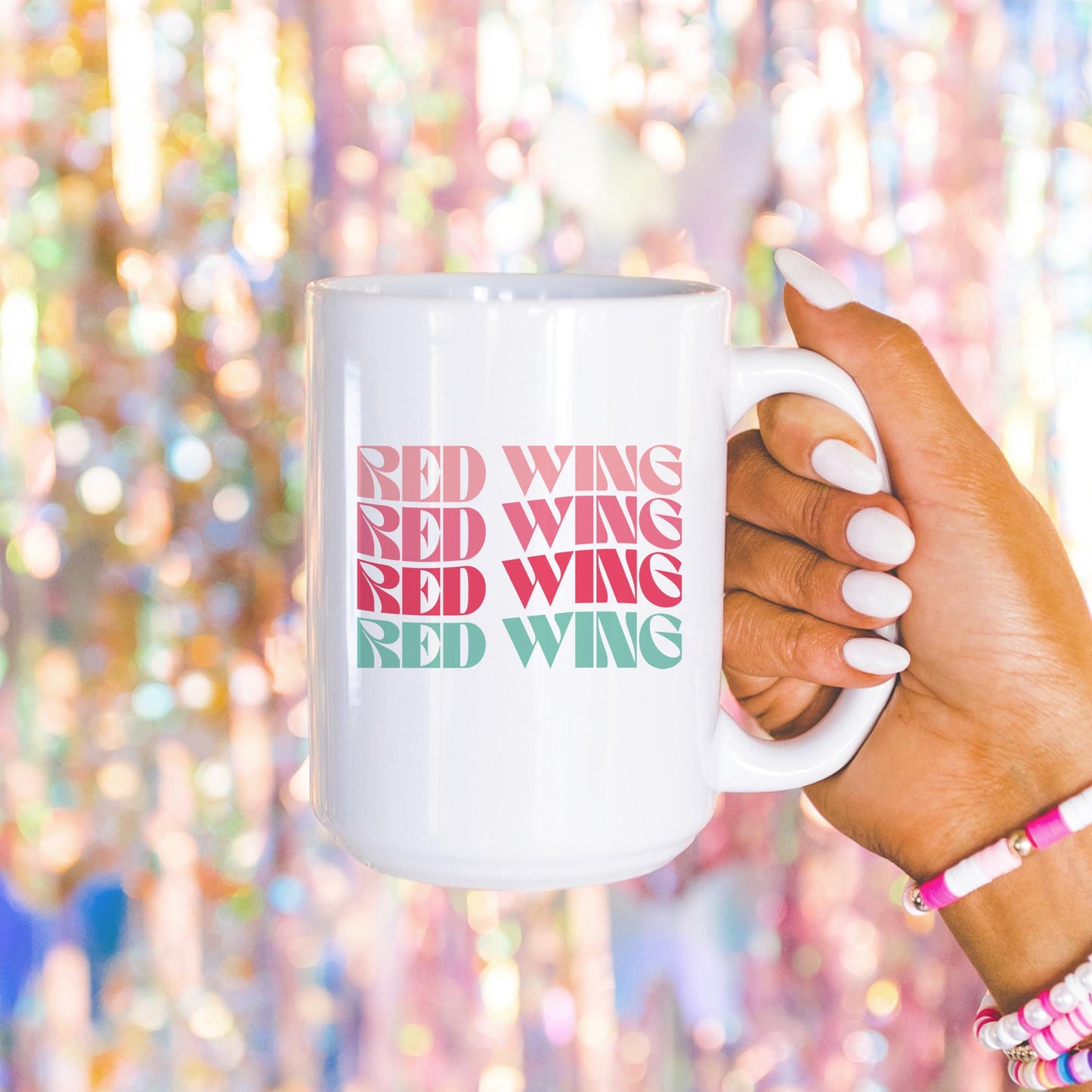 15oz Coffee Mug White-Retro Wave Red Wing Minnesota -4