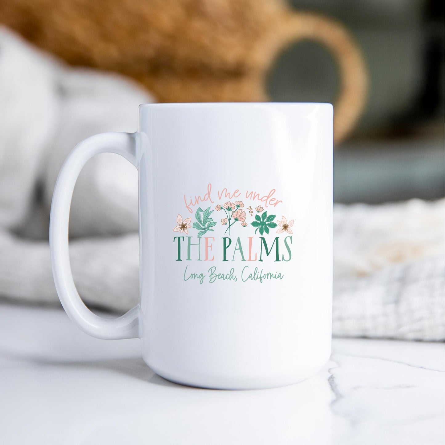 15oz Coffee Mug White-Love+Local Lush Tropics -2