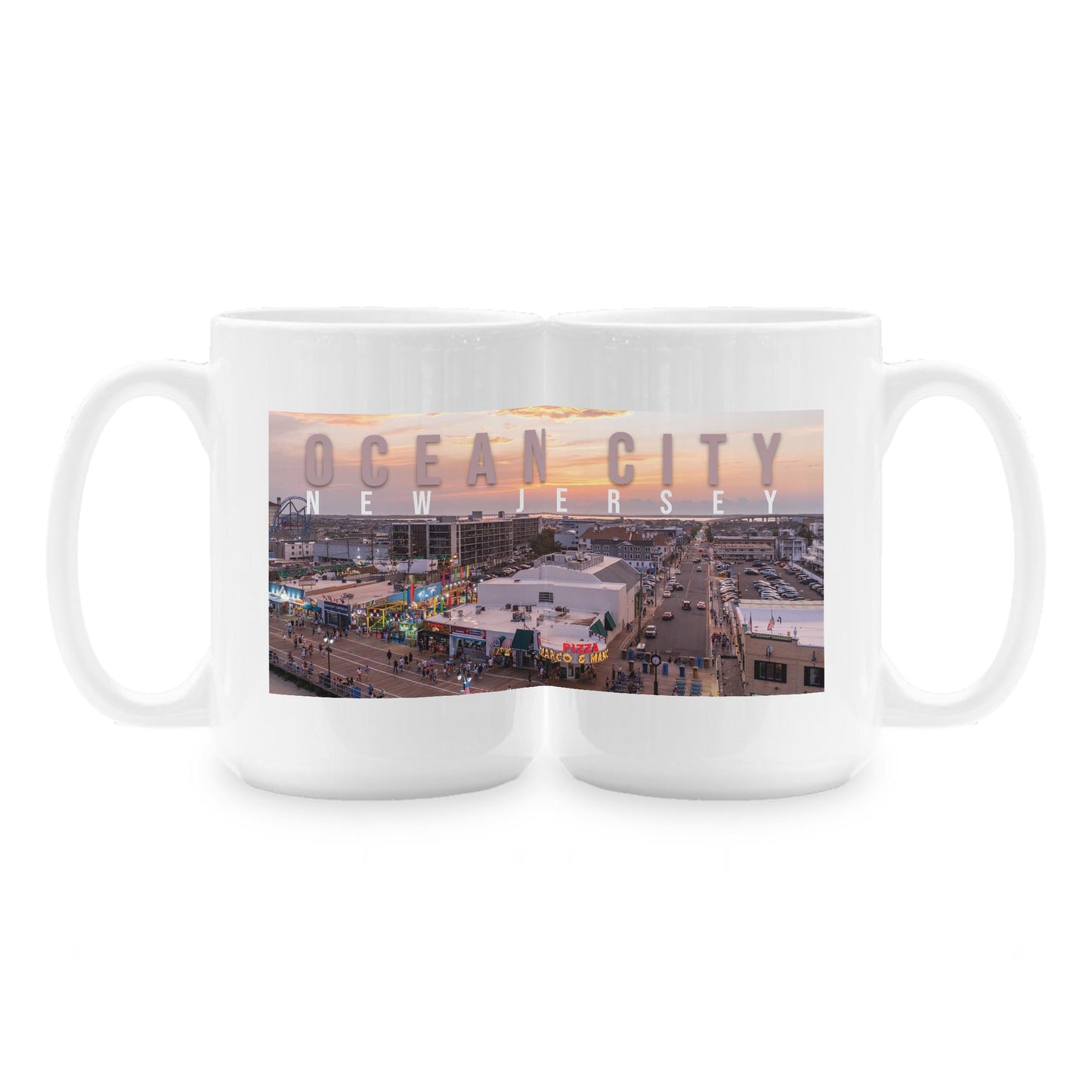 15oz Coffee Mug White-Manco Sunset -1