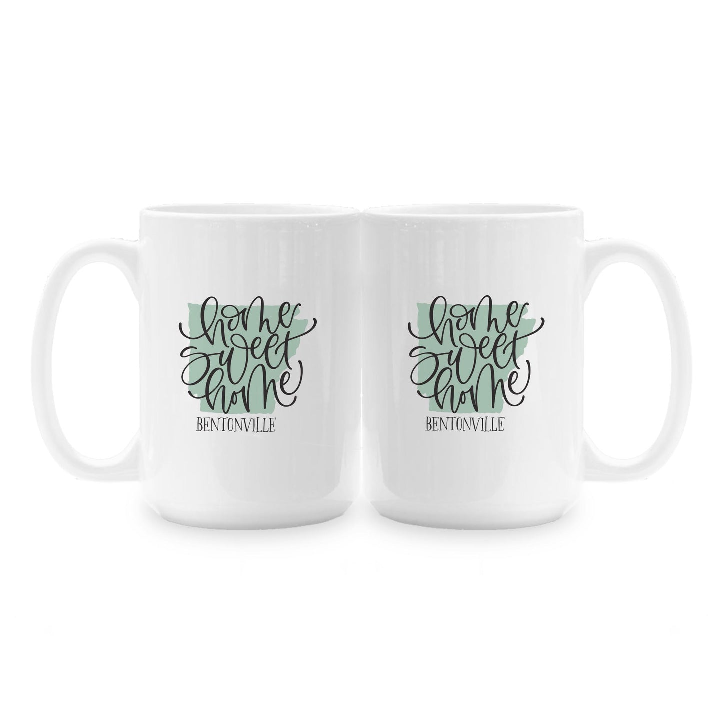 15oz Coffee Mug White-Home Sweet Home Bentonville Arkansas -1