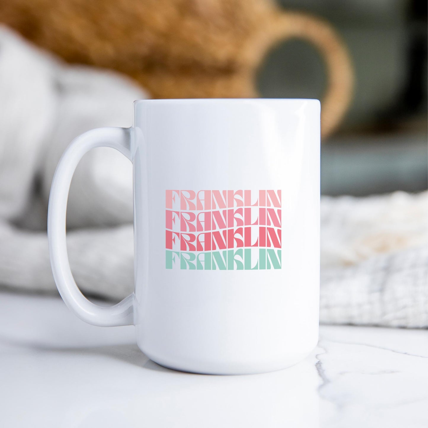 15oz Coffee Mug White-Retro Wave Franklin Kentucky -2