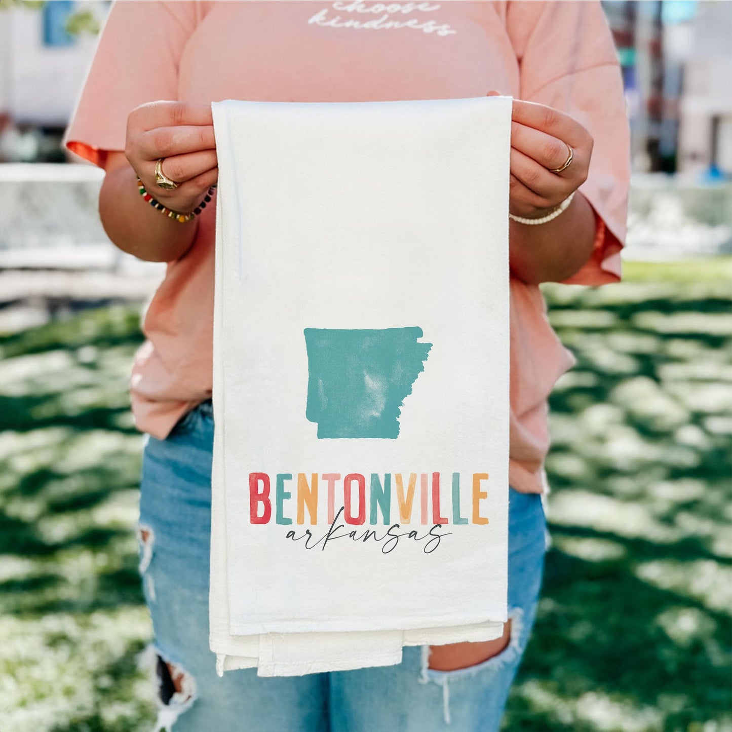 Cotton Tea Towel White-Bentonvillear