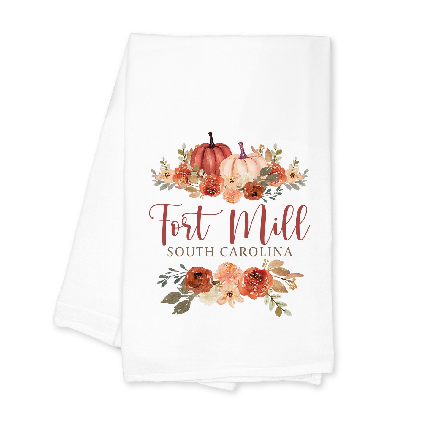 Cotton Tea Towel White-Fall & Harvest Fort Mill South Carolina