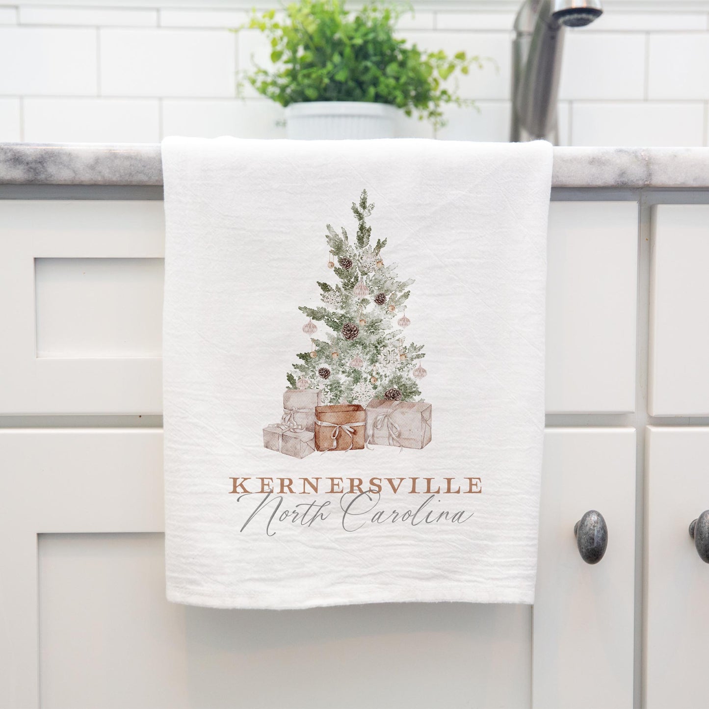 Cotton Tea Towel White-Crystal Cottage Kernersville North Carolina -3