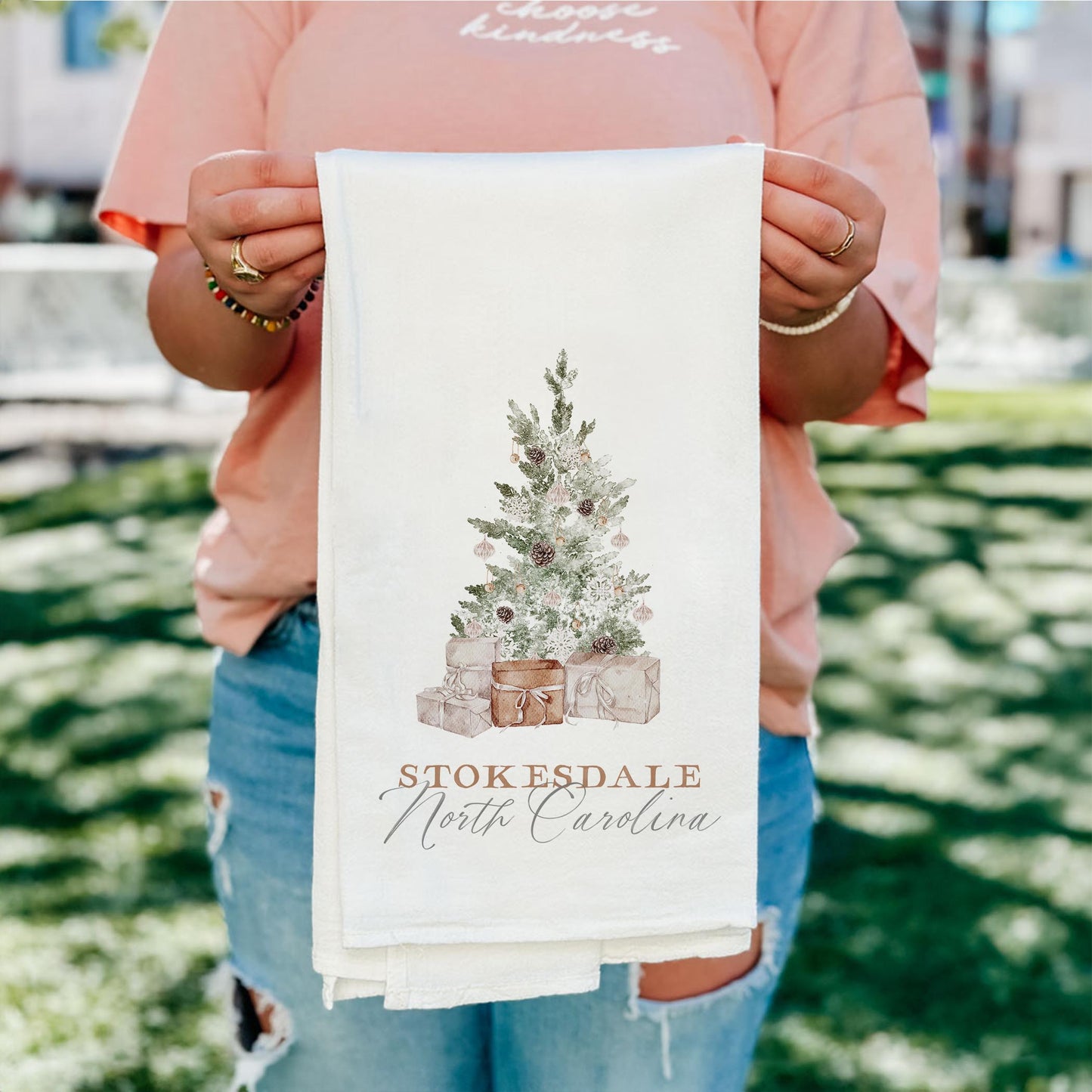 Cotton Tea Towel White-Crystal Cottage Stokesdale North Carolina -4