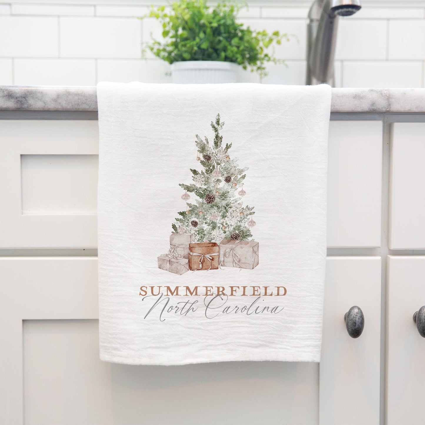 Cotton Tea Towel White-Crystal Cottage Summerfield North Carolina -3