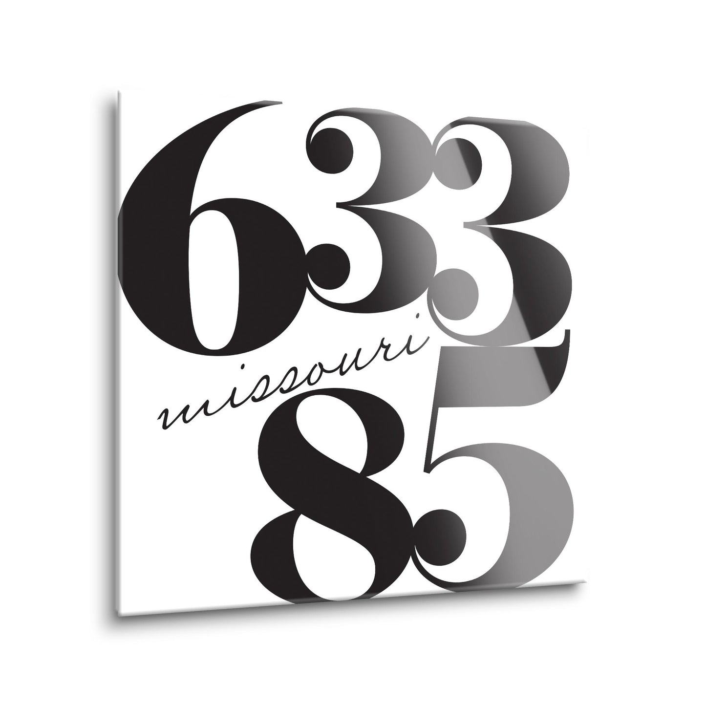 12x12 Glass Dry Erase-Black & White Minimalistic 63385 Zip