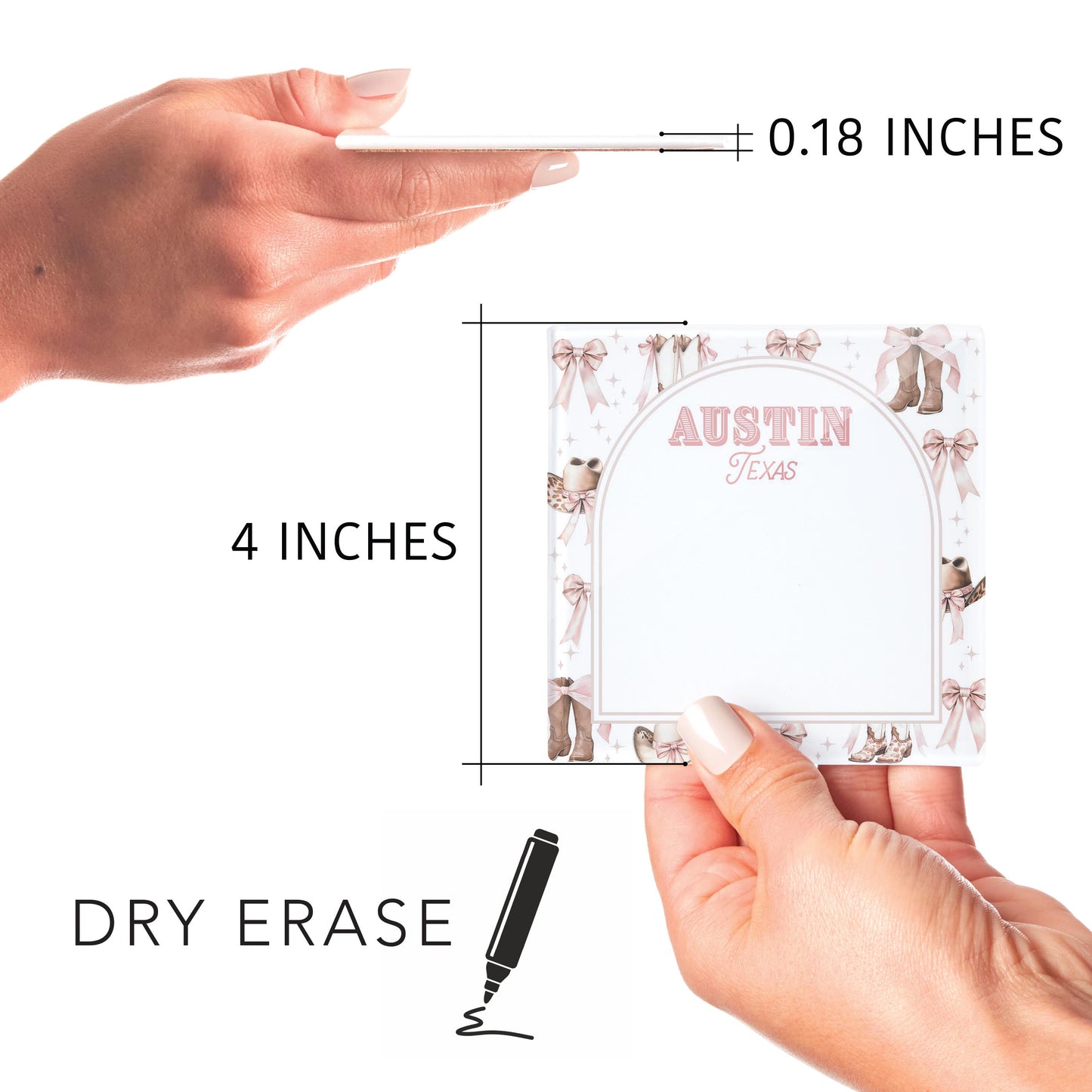 4x4 Clear Reminder Love Local-Love+Local Coquette Cowgirl Pattern -4