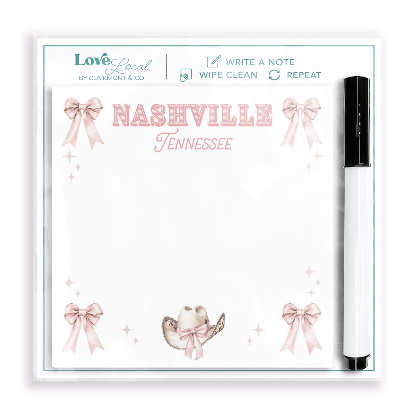 4x4 Clear Reminder Love Local-Love+Local Coquette Cowgirl Hat -0