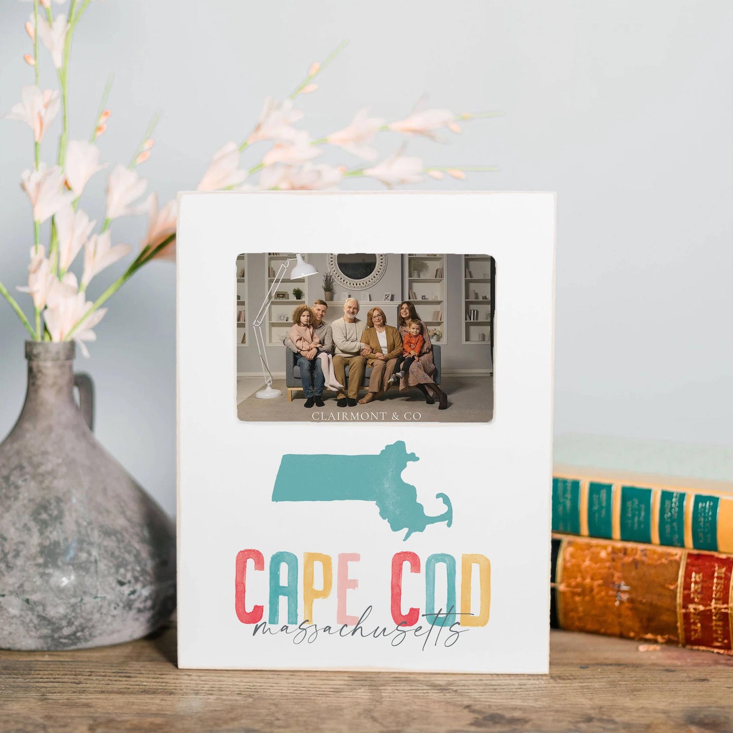Lily Frame Vertical-Watercolor City Cape Cod Massachusetts