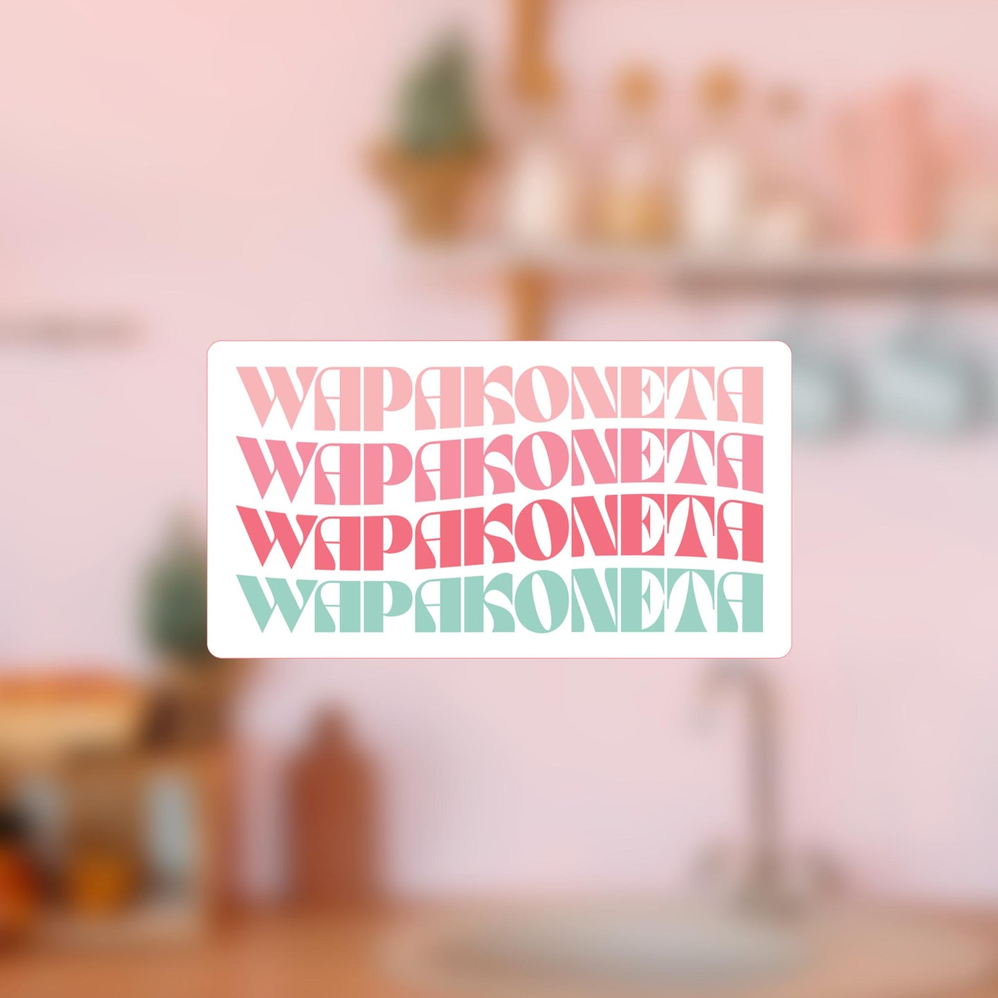 Vinyl Magnet-Retro Wave Wapakoneta Ohio -4