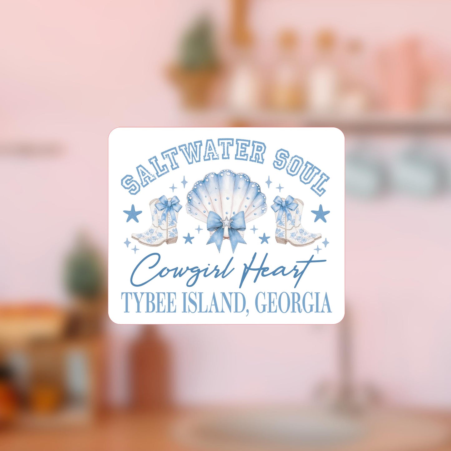 Vinyl Magnet-Love+Local Coastal Cowgirl -4