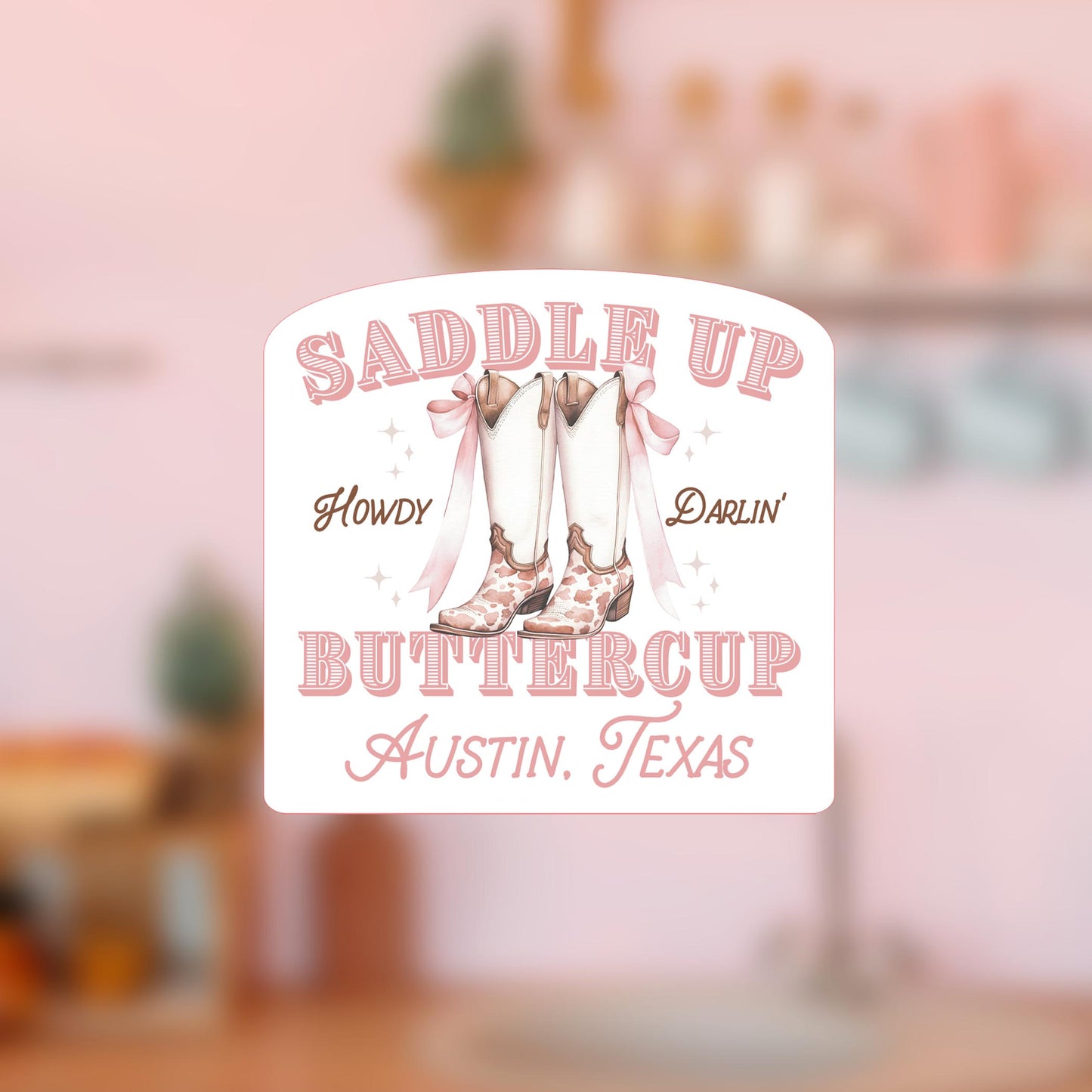 Vinyl Magnet-Love+Local Coquette Cowgirl Saddle Up -4