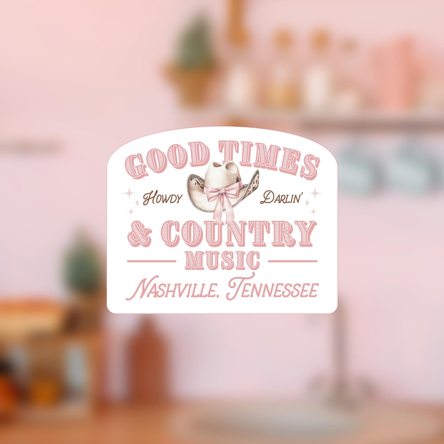 Vinyl Magnet-Love+Local Coquette Cowgirl Good Times -4