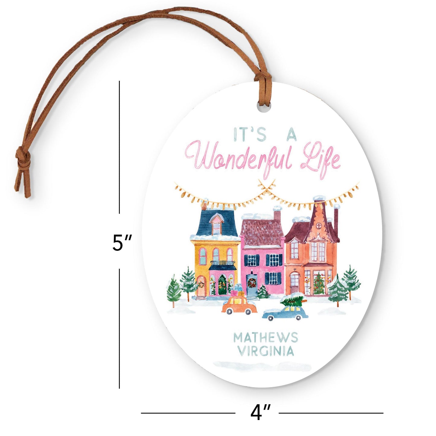 Oval Ornament-It's A Wonderful Life Mathews Virginia -3