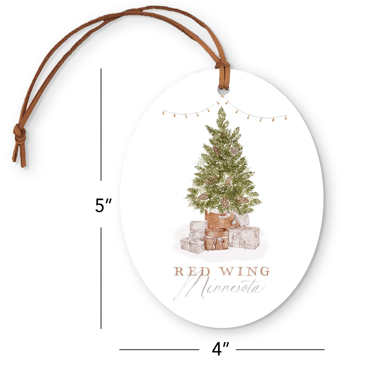 Oval Ornament-Cottage Tree Red Wing Minnesota -3
