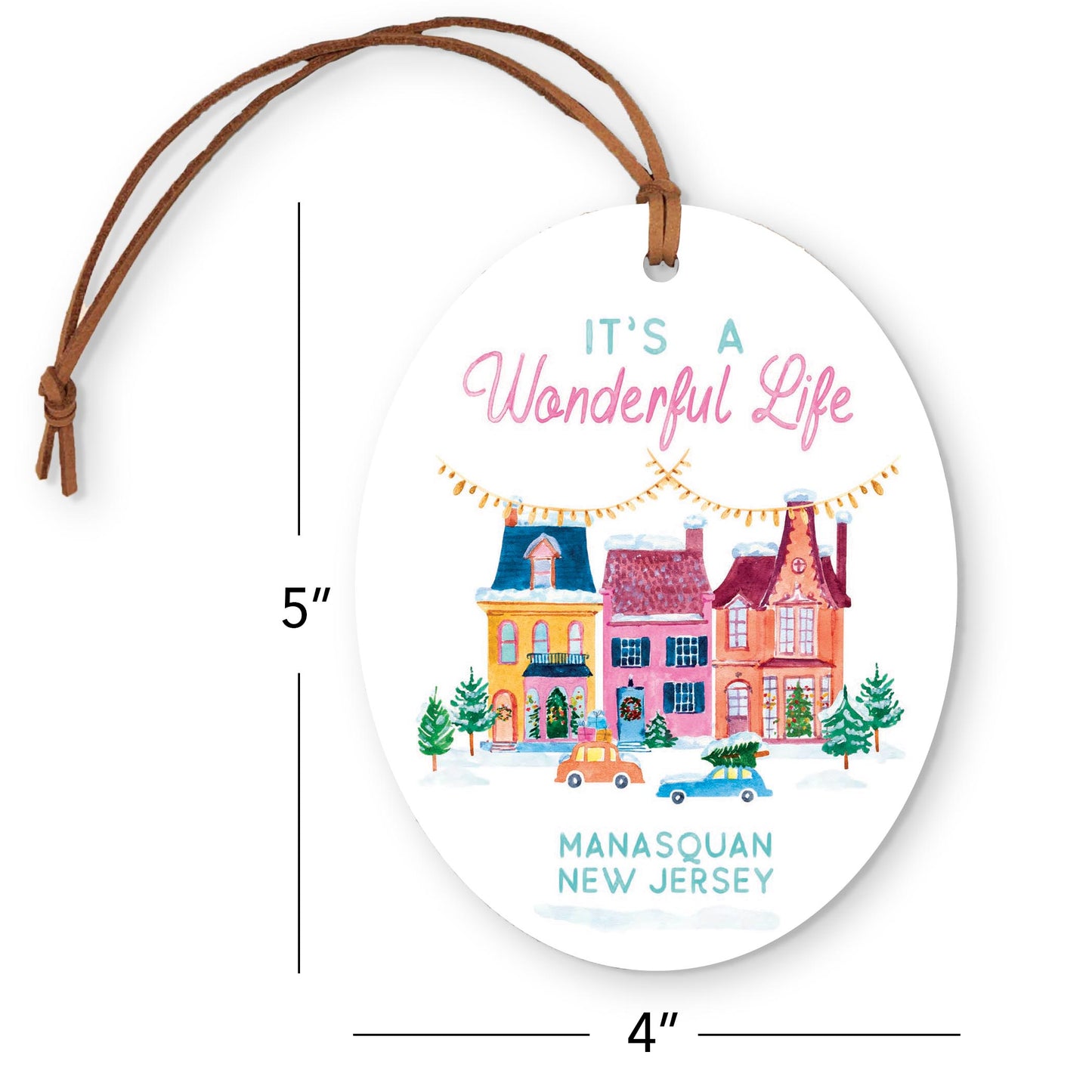 Oval Ornament-It's A Wonderful Life Manasquan New Jersey -3