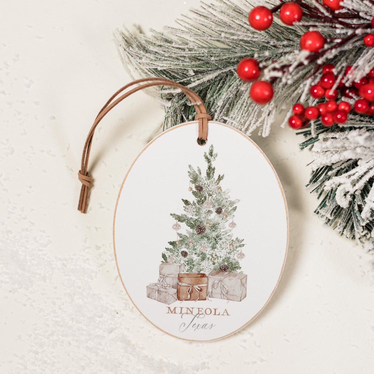 Oval Ornament-Crystal Cottage Tree Mineola Texas